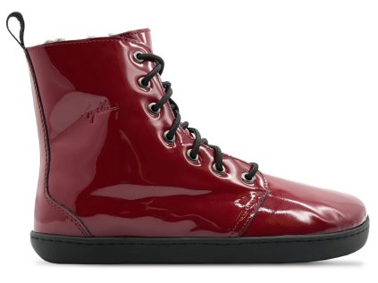 Damske-barefoot-boty-zimni-cervene-lak-kozene-aylla-chiri-vnejsi-pohled