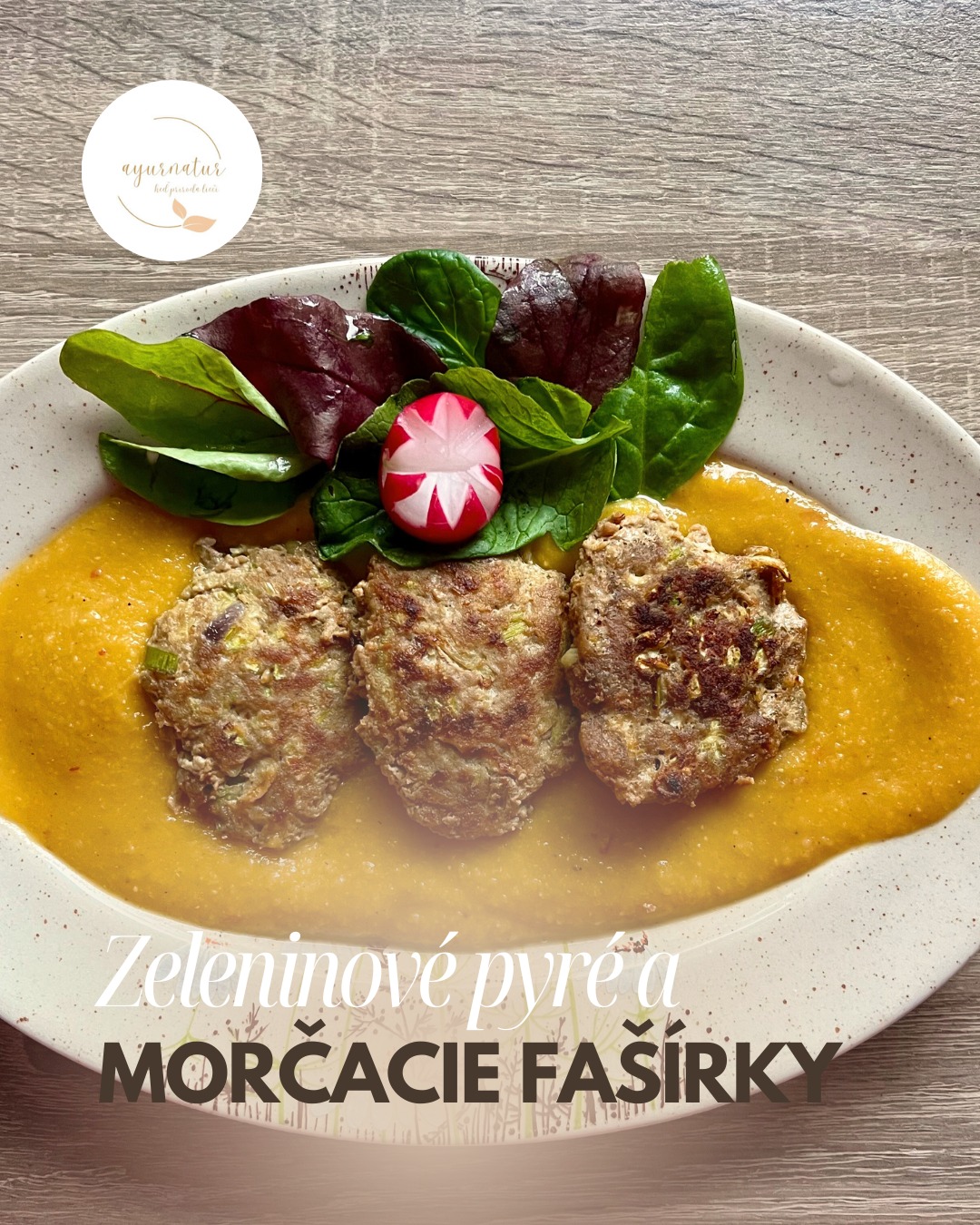 Zeleninové pyré a morčacie fašírky