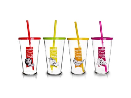 Pohár s brčkem 0,45 l