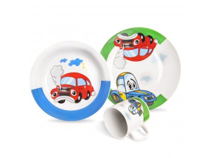Jídelní dětská sada AUTO 3 díly