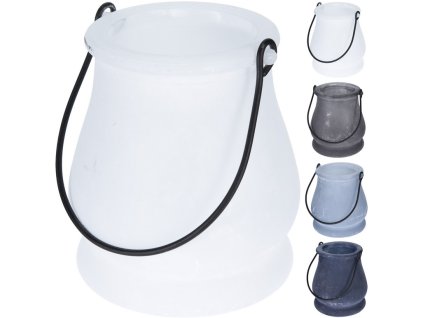 lucerna na svíčku pr.8,5x10cm pískované sklo mix barev