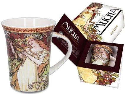 Hrnek 400ml Alfons Mucha E539-8102 "léto"