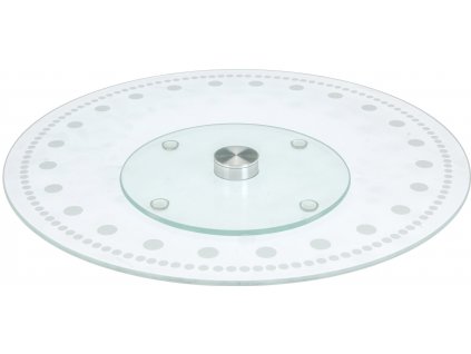 podnos d30cm, otočný, sklo