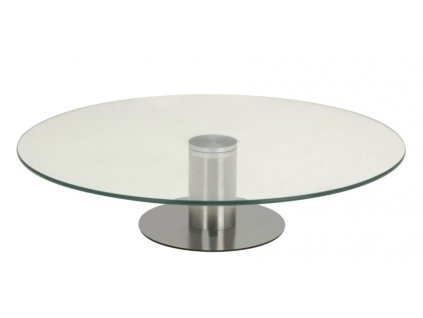 podnos d30x7cm, otočný, na noze, sklo
