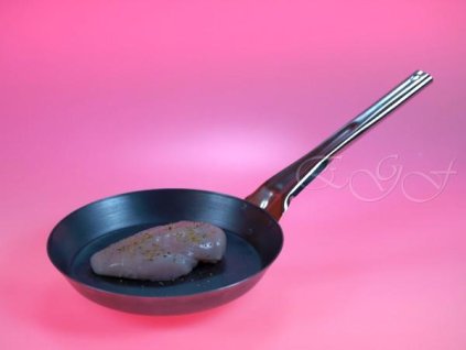 Pánev modrá ocel průměr 30 cm síla dna 4 mm