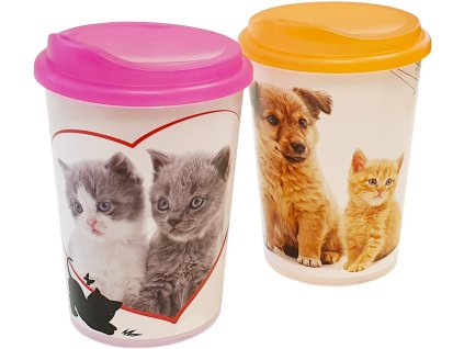 kelímek 2,5dl+pítko, IML, DOM.MAZLÍČI, dětský, plast