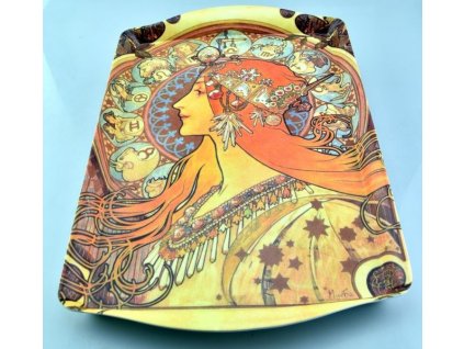 podnos 35x22,5x2cm, dek. MUCHA ZODIAC, plast