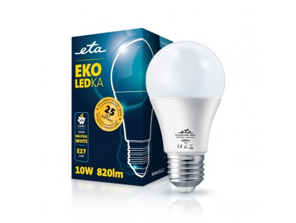 Žárovka LED ETA EKO LEDka klasik 10W, E27, neutrální bílá
