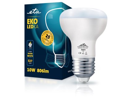 Žárovka LED ETA EKO LEDka reflektor 10W, E27, teplá bílá