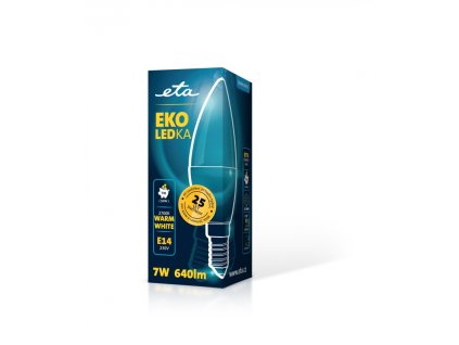 Žárovka LED ETA EKO LEDka svíčka 7W, E14, teplá bílá