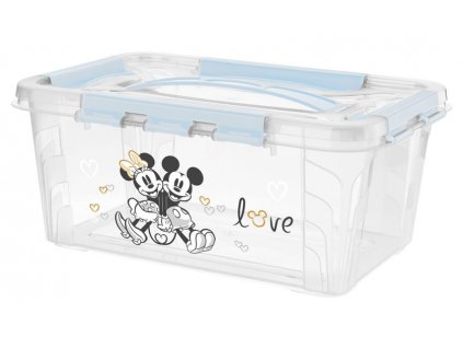 box  4,2 l MICKEY, kouř.modrý, 29x19x12,4, transp.plast
