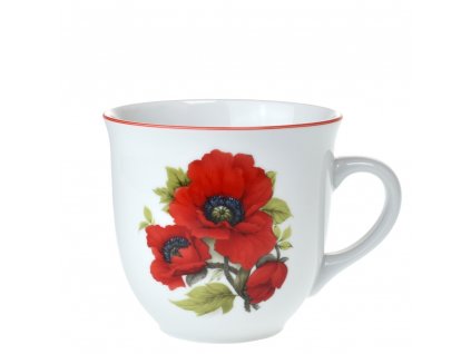 Hrnek Mirek 400 ml vlčí mák s červenou linkou