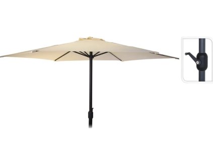 SLUNEČNÍK 300/290CM, S KLIČKOU, KRÉM