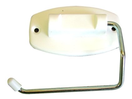 držák WC papíru bílý, kov.závěs