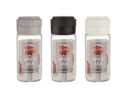 slánka d4,5x15cm, 3možnosti sypání, sklo/plast