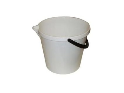 VĚDRO 7L S MĚRKOU A VÝLEVKOU PH bílá/černá