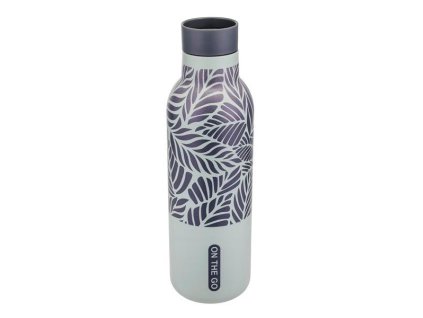 TERMOSKA KITCHISIMO 480 ML, ŠEDÁ/LÍSTKY
