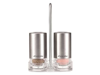 slánka+pepř. 2-dílná, stojánek, sklo+NR