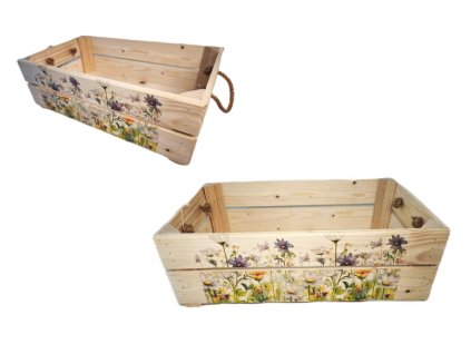 Bedýnka BEA-MIX dekorů 44x26x14 DŘEVO