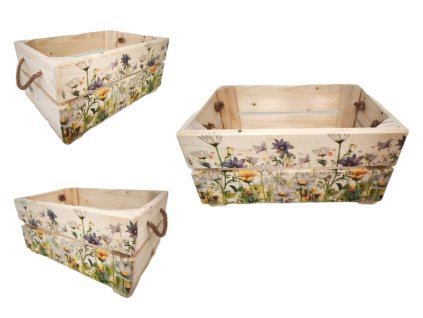 Bedýnka EMA-MIX dekorů 31x21x14 DŘEVO