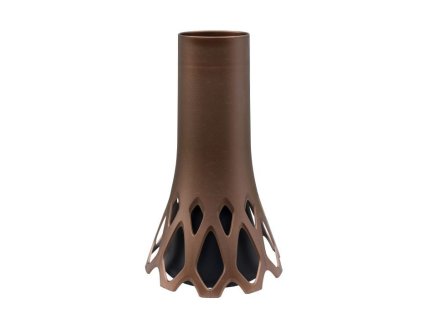 váza hřbit. d10x34,5cm ROSETA 1,3l BRONZ. zátěžová