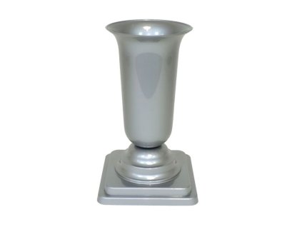 váza hřbit. 15x15x27cm ŠEDÁ zátěžová