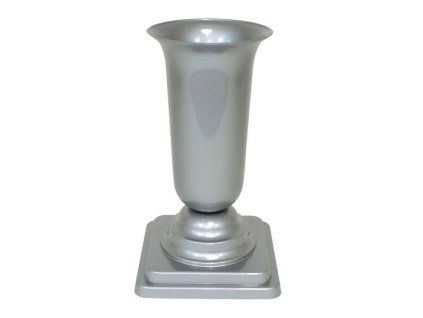 váza hřbit. 15x15x31cm ŠEDÁ zátěžová