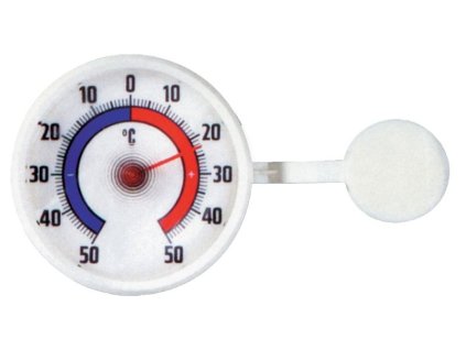 teploměr   d 7,3cm okenní, kul.samolep.