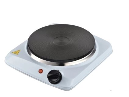 vařič 1plotýnkový BRAVO B-4987 bílý, d15,5cm-1500W