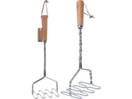 mačkadlo brambor 37cm, dřevo/kov