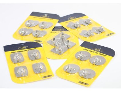 háček- 4ks-různé druhy, výkyv,háček, NR, samolep.