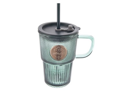 Hrnek s víčkem a brčkem VERDE 0,46 l