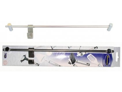 TYČ NA ZAVĚŠENÍ SE 6 HÁČKY 40CM NEREZ