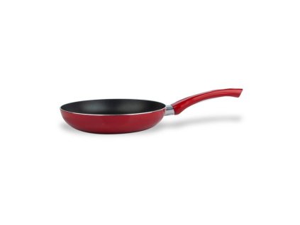 PÁNEV KITCHISIMO 24CM IND.,ČERVENÁ NEPŘIL.POVRCH