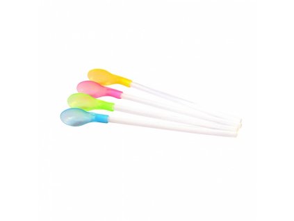5pcs drinking straw with spoon, 23,5cm
