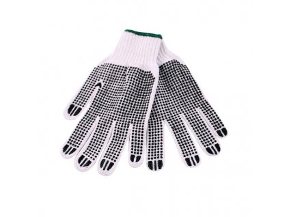 RUKAVICE PLETENÉ S OBOUSTRANNÝM VZOREM, BAVLNA