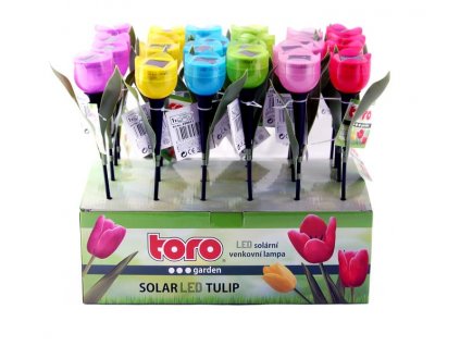 SOLÁRNÍ LED LAMPA TULIPÁN, 5,5X5,5X30.5 CM