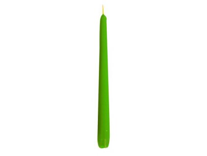 Svíčka kónická světle zelená, 24,5cm