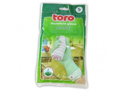 Rubber Gloves-S TORO, aloe, green