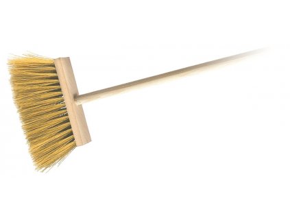 Koště zatloukané, PVC 13 cm, s dřevěnou holí