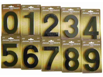 Číslice "7" fasádní NT 152mm černá-mat