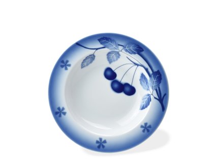 Talíř hluboký 22 cm Nina dekor Blue Cherry (modré třešně)