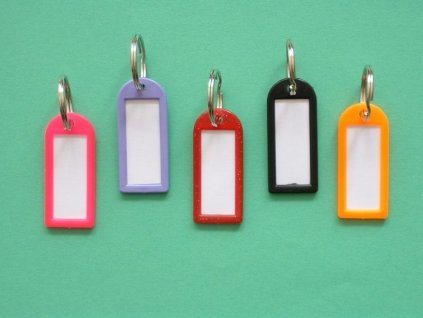 Visačka M 2,3x5cm s kroužkem