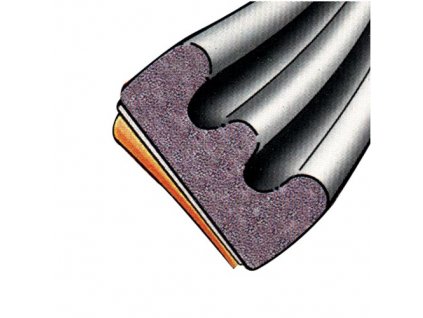 Těsnění okenní EPDM, profil K 9x4mm, 6m, bílá