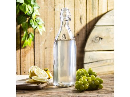 Láhev hranatá 1l,patent.uzávěr