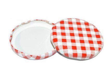 víčko TWIST 82 -10ks Káro.červené