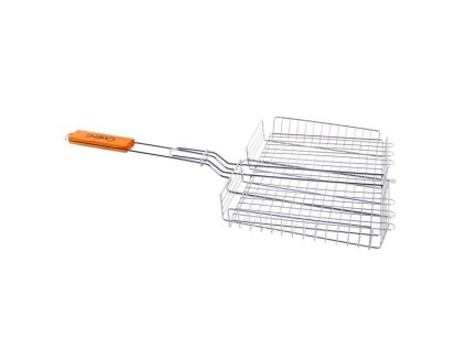 GRILOVACÍ ROŠT S DŘEVĚNOU RUKOJETÍ 600x310x240x50MM