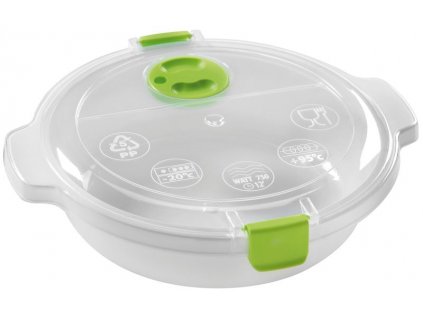 DÓZA DO MIKROVLNNÉ TROUBY S VÍKEM 0,7L, PLAST, 19X
