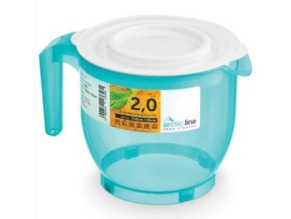 mísa 2,0l šlehací s výlevkou,víko,plast
