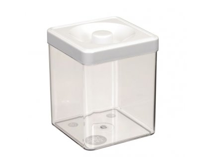 dóza 0,75l  9,4x 9,4x12,0cm, čtverc., plast